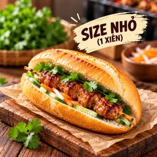 Bánh mì thịt xiên nướng size nhỏ